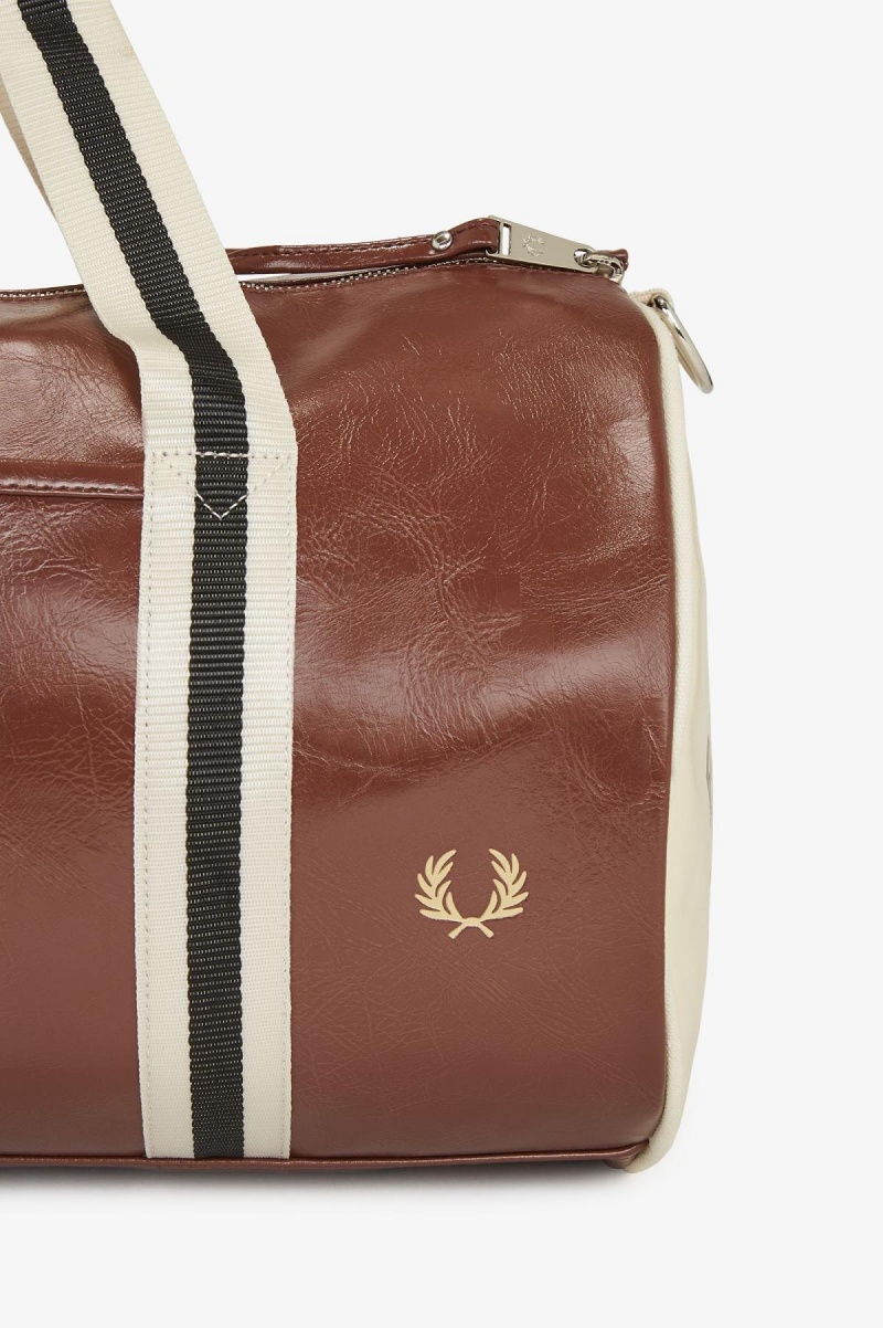 Whisky Brown Fred Perry Classic Barrel Accessories Bag | CAJZR74557