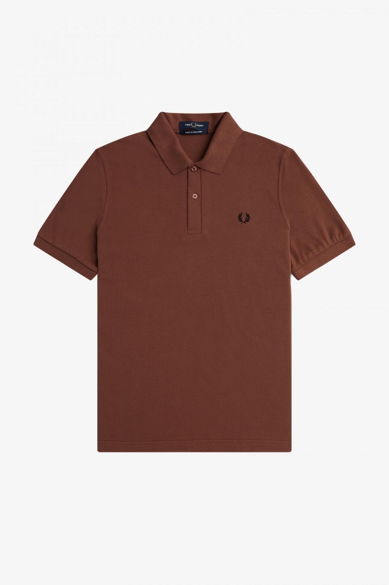 Whisky Brown / Black Fred Perry M3 Men's Fred Perry Shirt | SCAVO74900