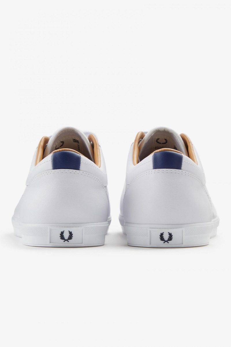 White Fred Perry Baseline Men's Shoes | CAEGJ43486