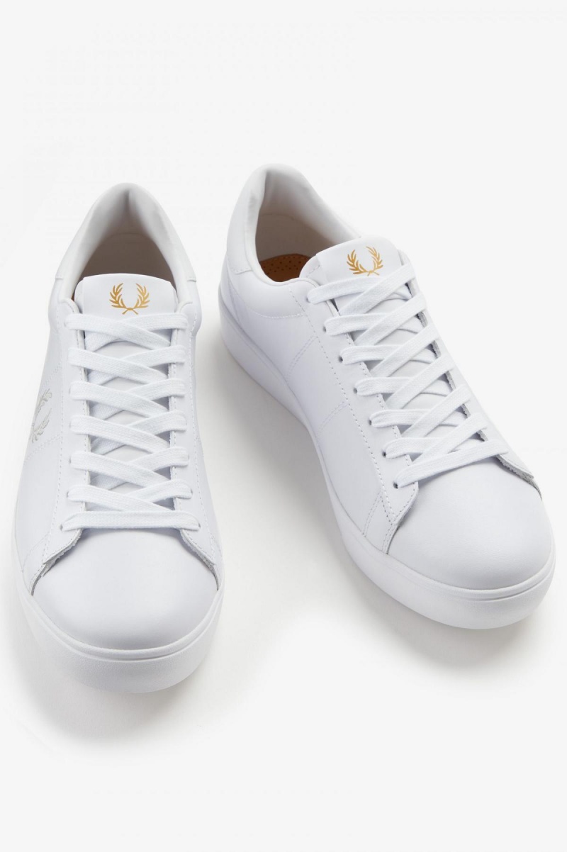 White Fred Perry Spencer Men's Shoes | CAJVR20057