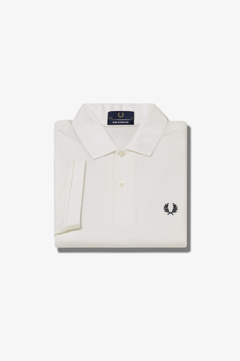 White / Navy Fred Perry M3 Men\'s Fred Perry Shirt | CACIF59515